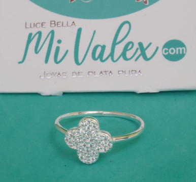 Apl335 Anillo Trébol Cuatro Hojas