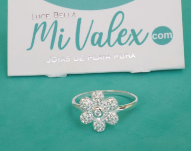 Apl346 Anillo Flor Círculo