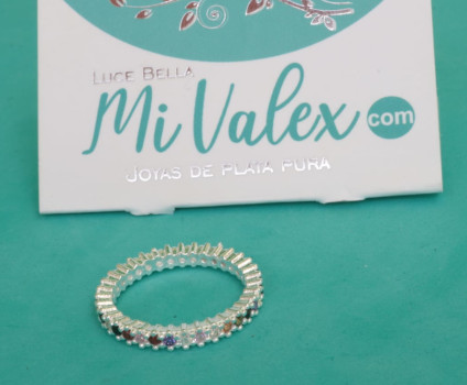 Apl357 Anillo Piedritas Colores