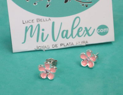 A537 Arete Flor Rosada