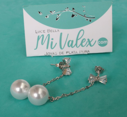 Al172 Arete Lazo Bolita Colgante