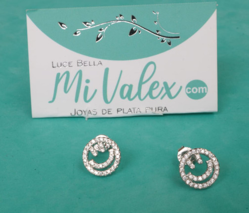 A502 Arete Carita Feliz Piedritas