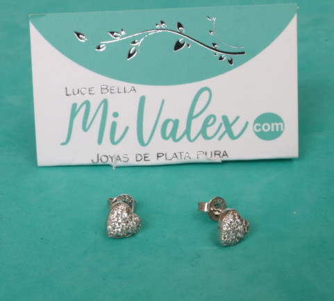 A506 Arete Corazón Piedritas