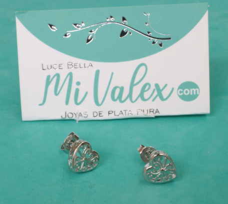 A513 Arete Corazón Decorado