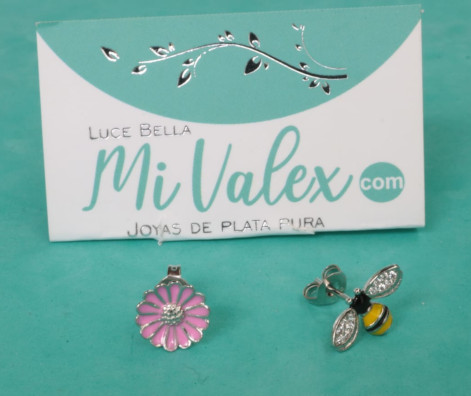 A514 Arete Flor Abeja