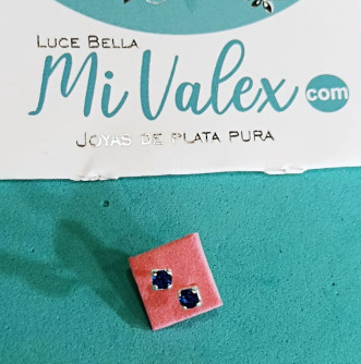 A557 Arete T Piedrita Azul