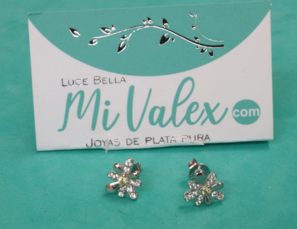 A519 Arete Flor Piedritas