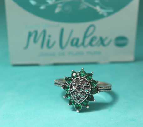 Apq135 Anillo Gota Piedritas