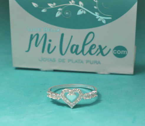 Apl391 Anillo Doble Corazón