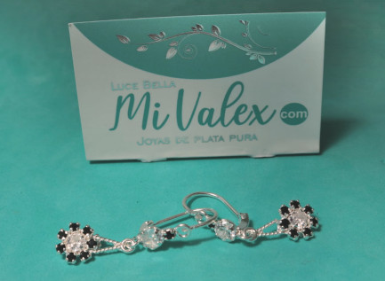 Aa133 Arete Largo Flor