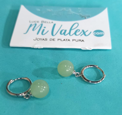 Jo350 Arete Bolita Colgante