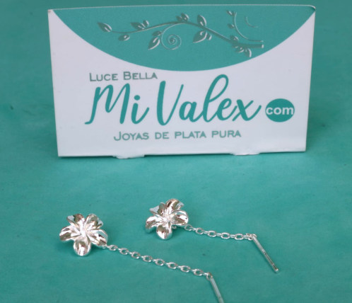 Al188 Arete Largo Flor