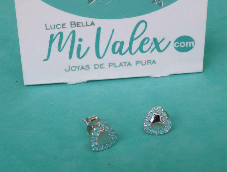 A587 Arete Corazón Piedritas Celestes