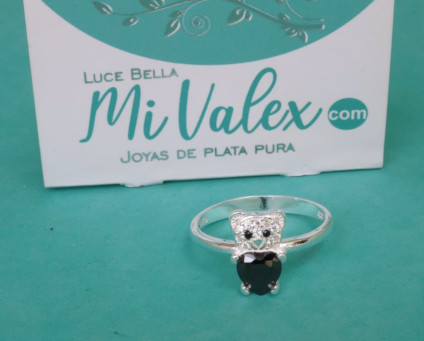 Apl404 Anillo Osito Corazón