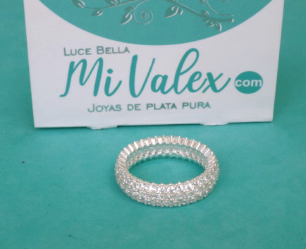 Apl406 Anillo Piedritas Ancho