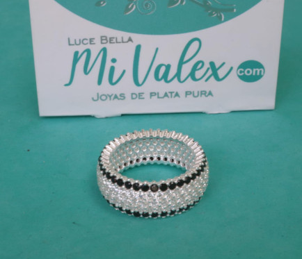 Apl409 Anillo Piedritas Filos Oscuros