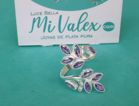 Apl410 Anillo Ramita Lila