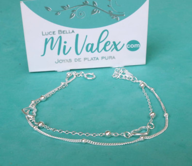 Pu242 Pulsera Doble Corazon