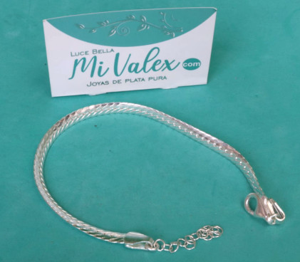 Pu244 Pulsera Eslabón Serpiente Plana