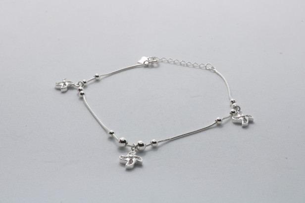 10a29 Pulsera Flores y Bolitas 