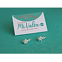 Aa90 Arete Aza Flor Piedritas