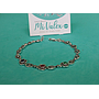 Pu183 Pulsera Plata Quemada Flores