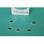 Pu188 Pulsera Corazón, Círculo y Trébol