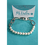 Pu206 Pulsera Bolitas Blancas