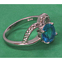 An06 Anillo Flor Piedra Celeste