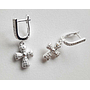 Jo30 Aretes Cruz Piedritas