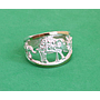 Ao16 Anillo Elefantes Filas Oro