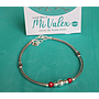 Pu161 Pulsera Bolitas Rojas