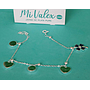 Pu188 Pulsera Corazón, Círculo y Trébol