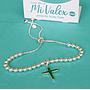 Pu198 Pulsera Bolitas Cruz