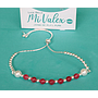 Pu200 Pulsera Centro Bolitas Rojas