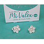 A577 Arete Flor Piedritas Blancas