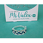 Apl398 Anillo Hojitas Piedritas Azules