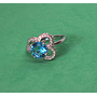 An06 Anillo Flor Piedra Celeste